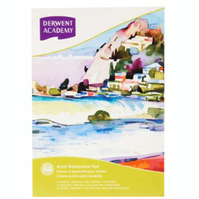 Image for DERWENT ACADEMY WATERCOLOUR PAD PORTRAIT 12 SHEETS A4 from Office Heaven