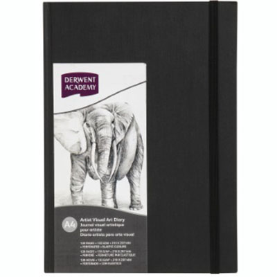 Image for DERWENT ACADEMY HARDCOVER VISUAL ART DIARY PORTRAIT 128 PAGE A4 from Prime Office Supplies