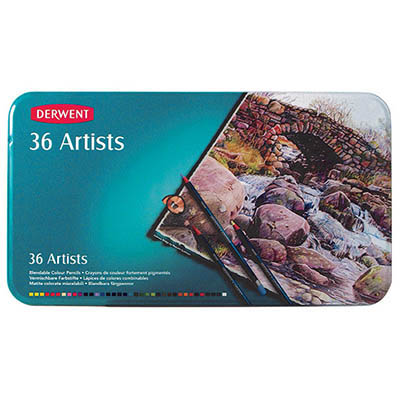 Image for DERWENT ARTIST PENCILS ASSORTED TIN 36 from Clipboard Stationers & Art Supplies