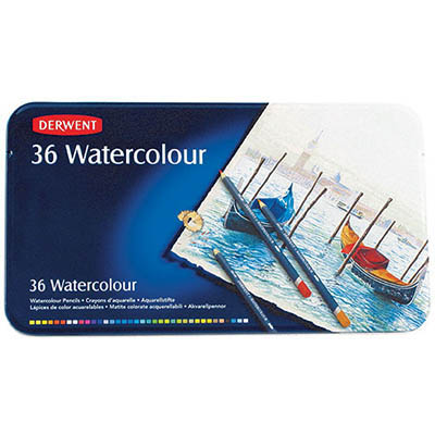 Image for DERWENT WATERCOLOUR PENCILS ASSORTED TIN 36 from That Office Place PICTON