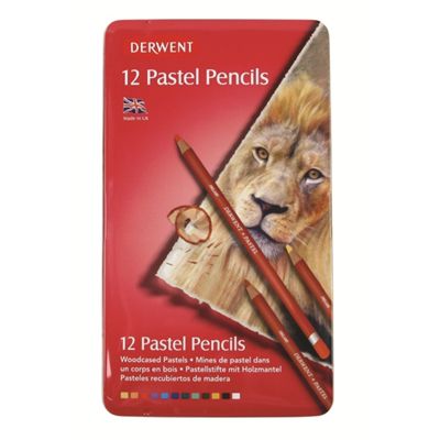 Image for DERWENT PASTEL PENCIL ASSORTED TIN 12 from Office Heaven