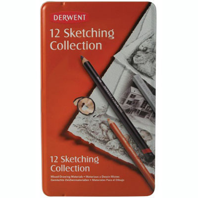 Image for DERWENT SKETCHING MIXED MEDIA TIN 12 from Prime Office Supplies