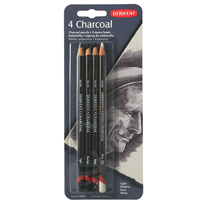 Image for DERWENT CHARCOAL PENCIL PACK 4 from Mitronics Corporation