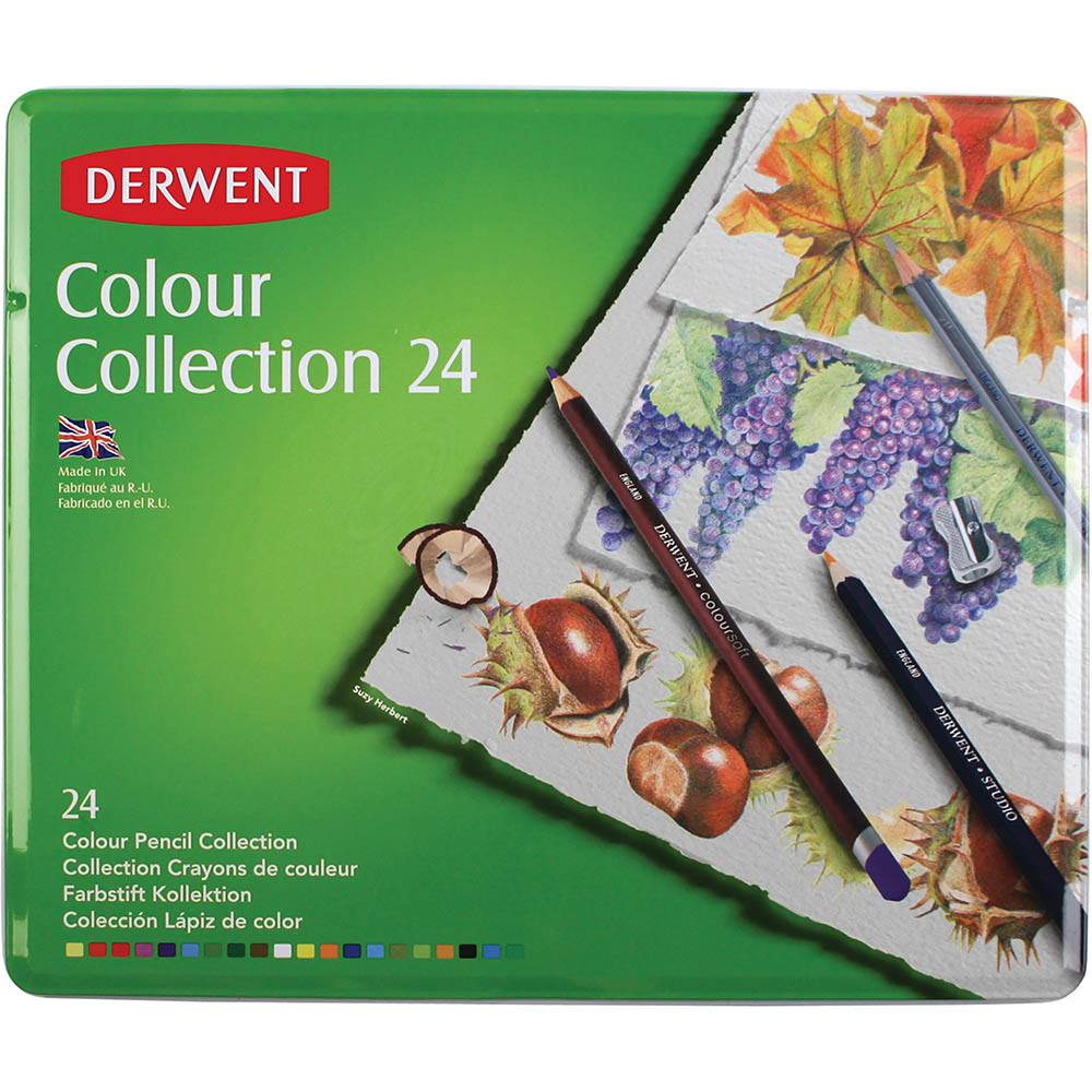 Image for DERWENT COLOUR COLLECTION PENCILS ASSORTED 24 TIN from Olympia Office Products