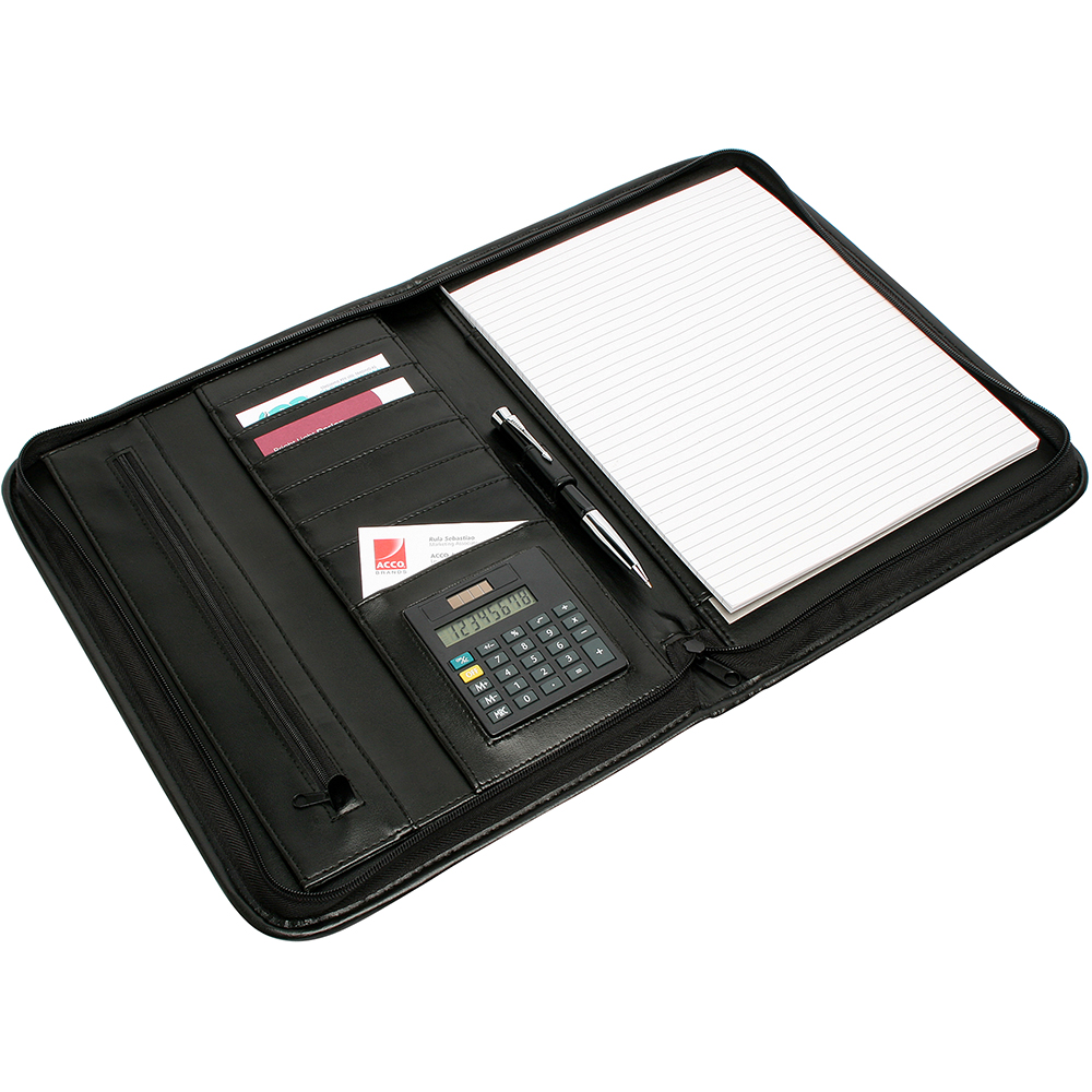 Image for REXEL COMPENDIUM ZIP PAD HOLDER BLACK BLACK from Office Play