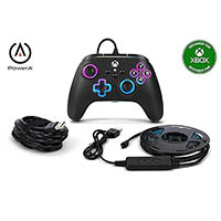 powera advantage wired controller for xbox series xs with lumectra plus rgb led strip black