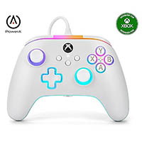 powera advantage wired controller for xbox series xs with lumectra white