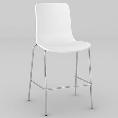 Image for DAL ACTI CHAIR 4-LEG LOW BARSTOOL CHROME FRAME from Clipboard Stationers & Art Supplies