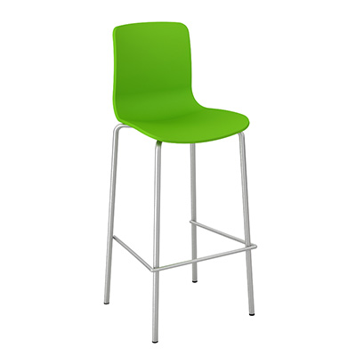 Image for DAL ACTI CHAIR 4-LEG HIGH BARSTOOL CHROME FRAME from Australian Stationery Supplies