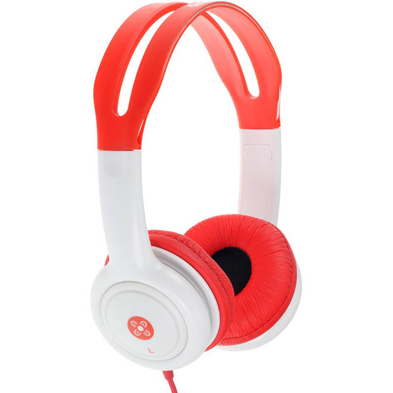 Image for MOKI KID SAFE VOLUME LIMITED HEADPHONE RED from Mitronics Corporation