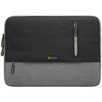 moki odyssey laptop sleeve 13.3 inch black/grey