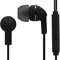 moki stereo earbuds noise isolation with microphone and control black