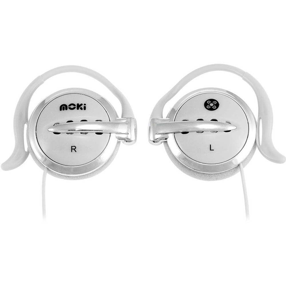 Image for MOKI CLIP-ON WIRED EARPHONES WHITE from Office Heaven
