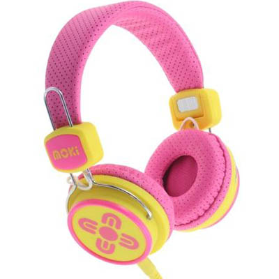 Image for MOKI KID SAFE VOLUME LIMITED HEADPHONES PINK/YELLOW from Office Express