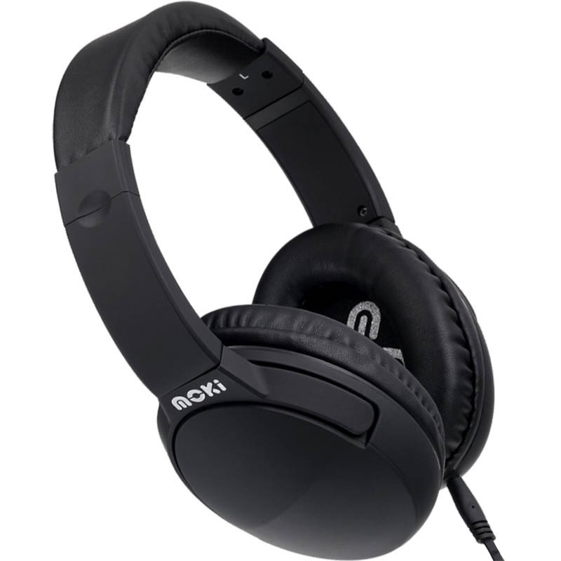 Image for MOKI NOISE CANCELLATION HEADPHONES BLACK from Prime Office Supplies