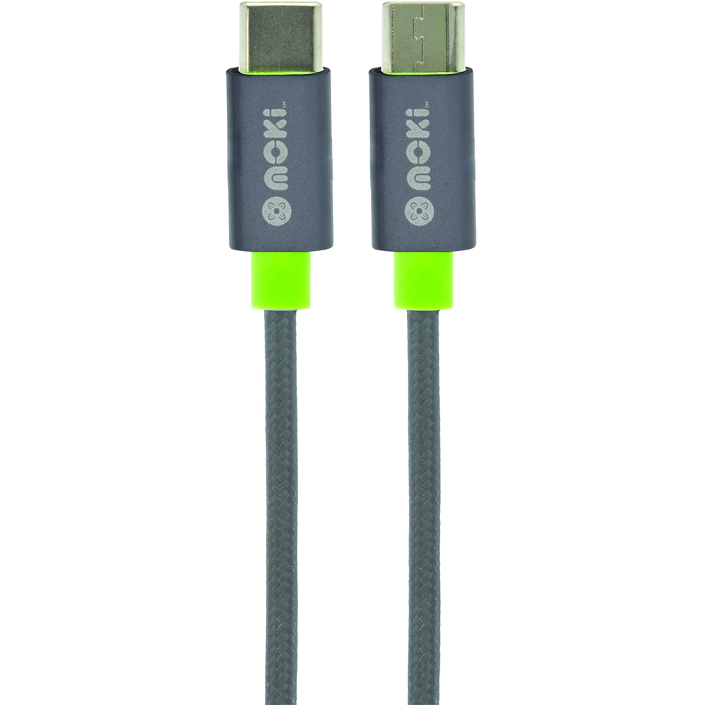 Image for MOKI SYNCHARGE BRAIDED CABLE USB-C TO MICRO-USB 900MM SILVER from BusinessWorld Computer & Stationery Warehouse