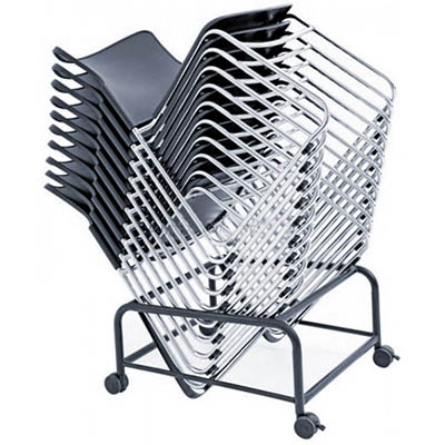 Image for STEELCO ADAM CHAIR TROLLEY BLACK from Merv's Stationery