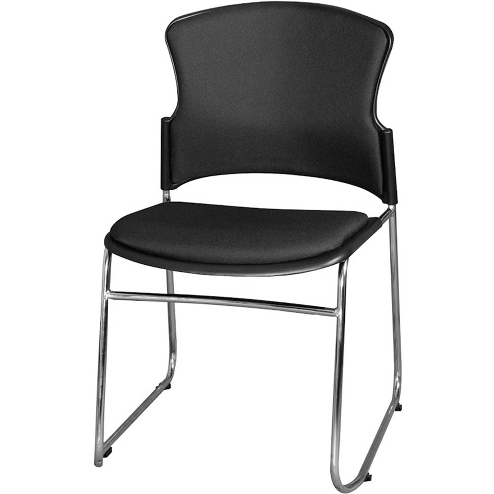 Image for STEELCO ADAM VISITOR CHAIR SLED BASE FABRIC BLACK from Mitronics Corporation