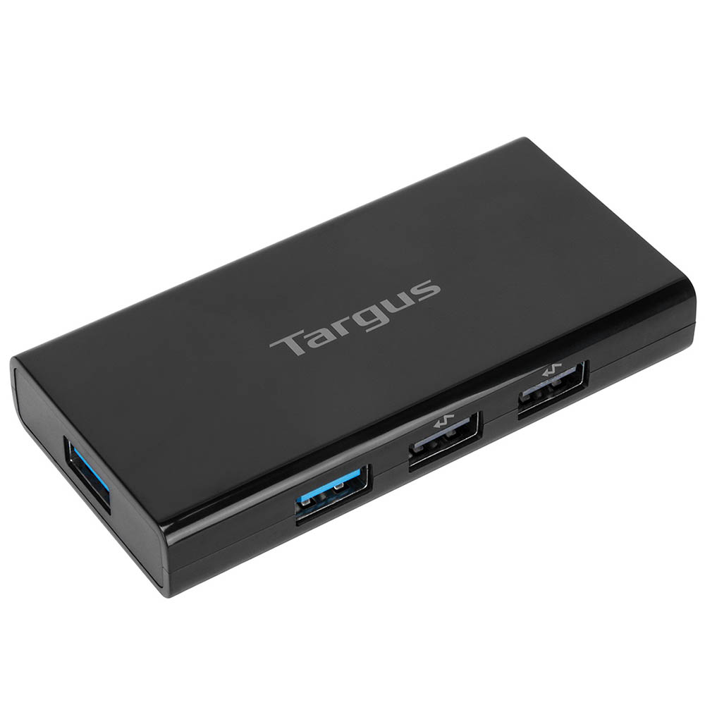 Image for TARGUS 7-PORT HUB USB-A 3.0 WITH FAST CHARGING BLACK from Clipboard Stationers & Art Supplies