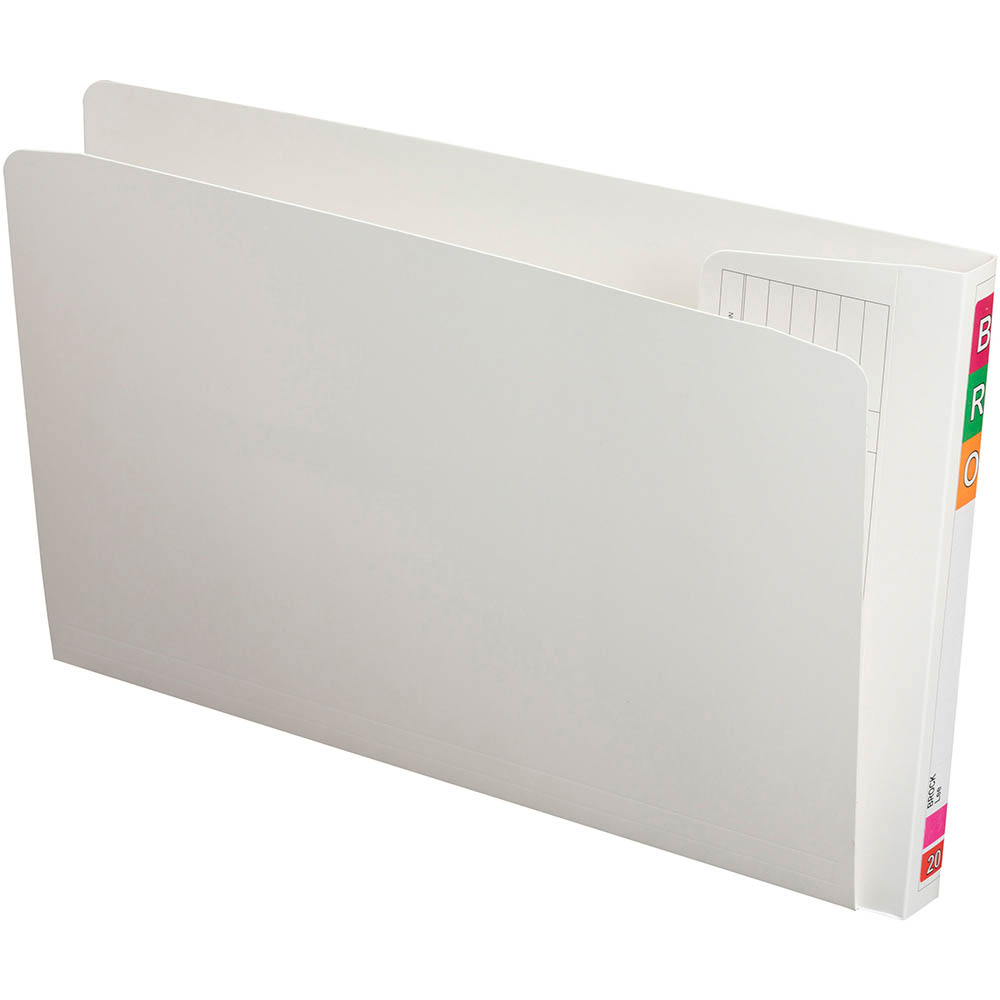 Image for AVERY 165707 FULLVUE LATERAL FILE GUSSET 50MM WHITE BOX 100 from Clipboard Stationers & Art Supplies