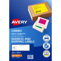 avery 35972 l7162fo high visibility shipping label laser 16up fluoro orange pack 25