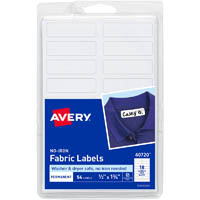 avery 40720 no-iron fabric labels 18up white pack 54