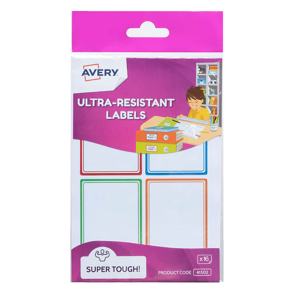 Image for AVERY 41502 KIDS ULTRA RESISTANT LABELS ASSORTED PACK 16 from Australian Stationery Supplies
