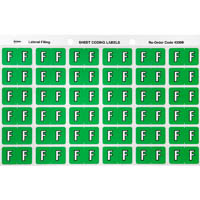 avery 43306 lateral file label side tab colour code f 25 x 38mm light green pack 180