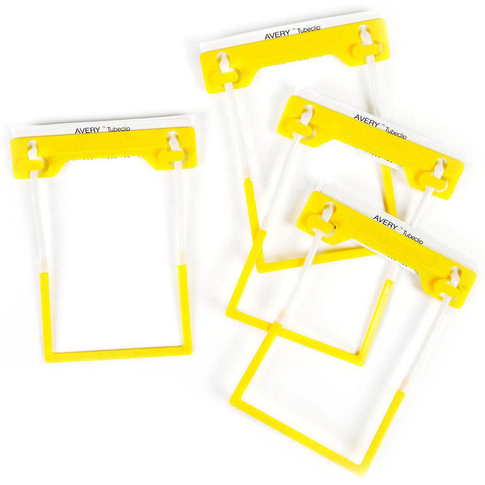 Image for AVERY 44001 TUBECLIP FILE FASTENERS YELLOW BOX 500 from BusinessWorld Computer & Stationery Warehouse