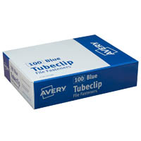 avery 44009b tubeclip blue box 100