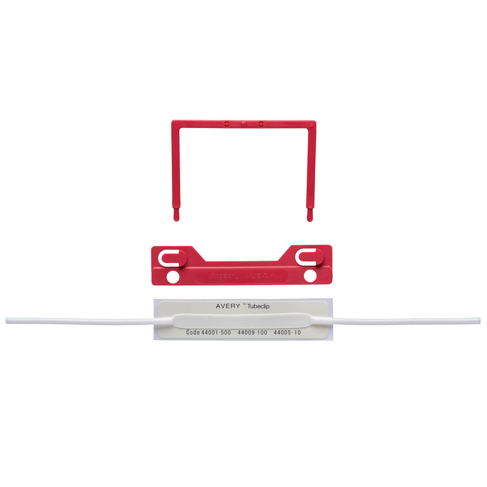 Image for AVERY 44009R TUBECLIP RED BOX 100 from Challenge Office Supplies