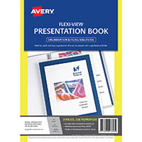 avery 47693 flexiview presentation book 24 pocket blue