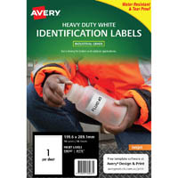 avery 936067 j4776 heavy duty inkjet labels 1up white pack 10