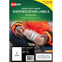 avery 936067 j4776 heavy duty inkjet labels 1up white pack 10