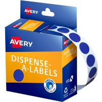 avery 937236 round label dispenser 14mm blue box 1050