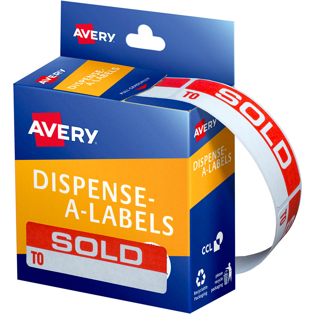 Image for AVERY 937253 MESSAGE LABELS SOLD TO 19 X 64MM BOX 125 from Mercury Business Supplies
