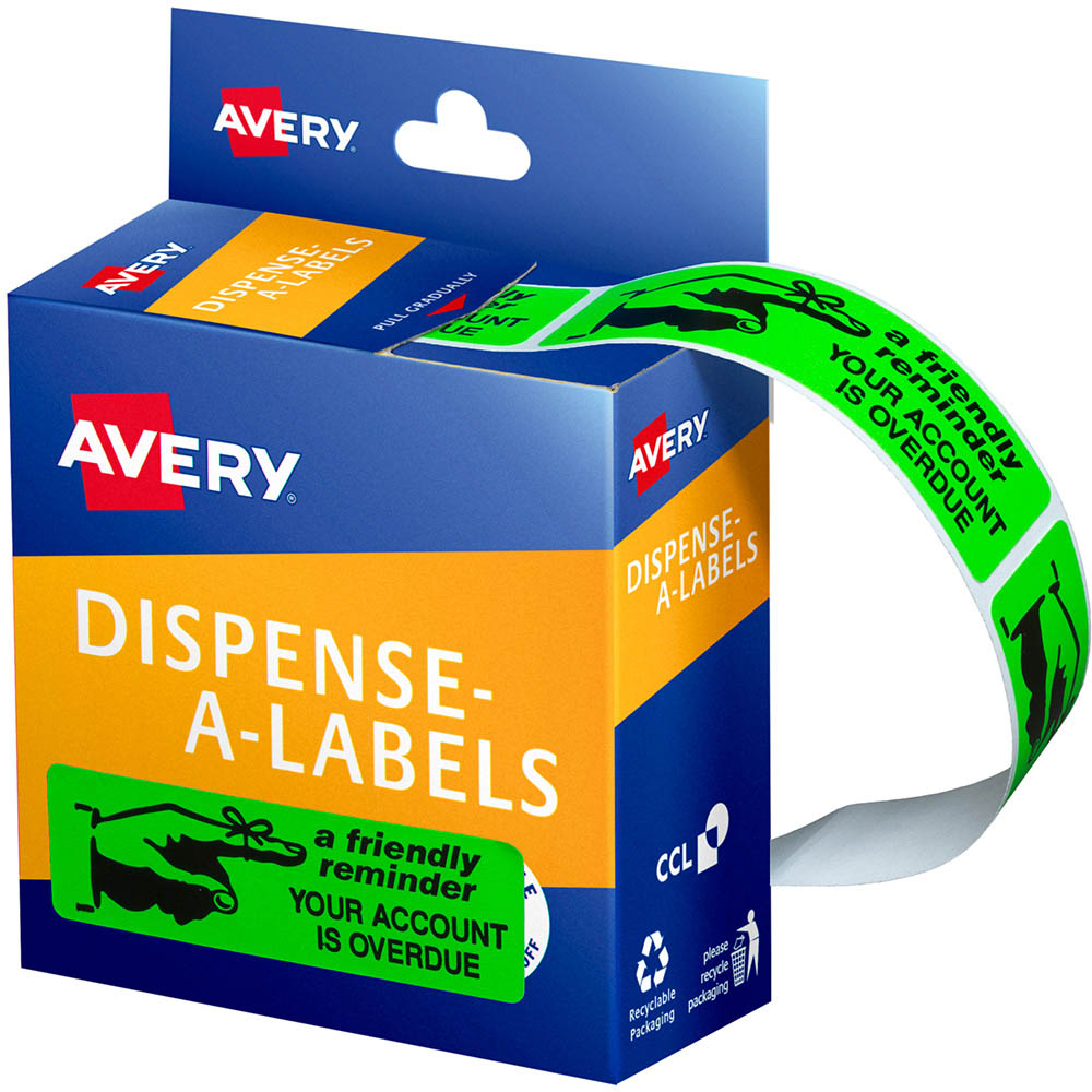 Image for AVERY 937261 MESSAGE LABELS FRIENDLY NOTICE 19 X 64MM BOX 125 from ONET B2C Store