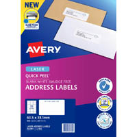 avery 952000 l7160 quick peel address label with sure feed laser 21up white pack 20