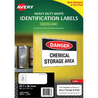 avery 959063 l7063 heavy duty laser labels 14up white pack 25