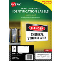 avery 959064 l7060 heavy duty laser labels 21up white pack 25