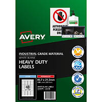 avery 959070 l4778 heavy duty laser labels 48up white pack 25