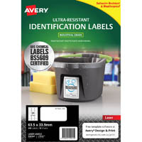 avery 959241 ultra-resistant outdoor labels 63.5 x 33.9mm white pack 10