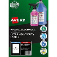 avery 959245 ultra-resistant identification labels 210 x 148mm white pack 10