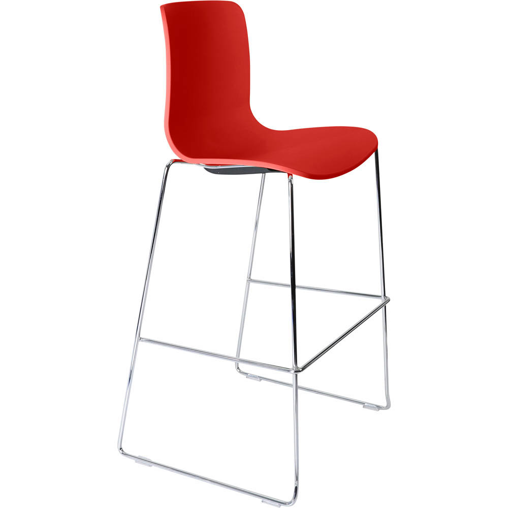 Image for DAL ACTI BAR STOOL SLED BASE HIGH 760MM CHROME FRAME POLYPROP SHELL from BusinessWorld Computer & Stationery Warehouse