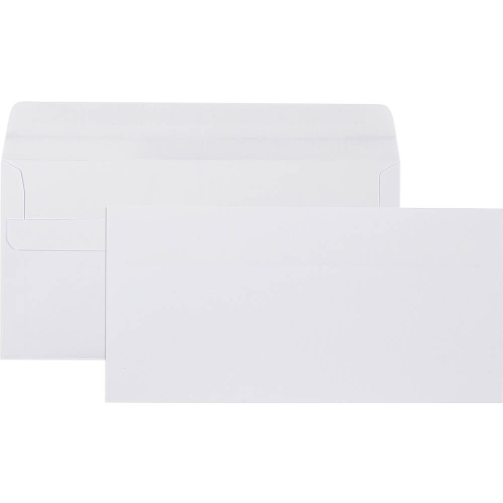 Image for CUMBERLAND DL ENVELOPES WALLET PLAINFACE SELF SEAL 80GSM 110 X 220MM WHITE BOX 500 from Office Heaven