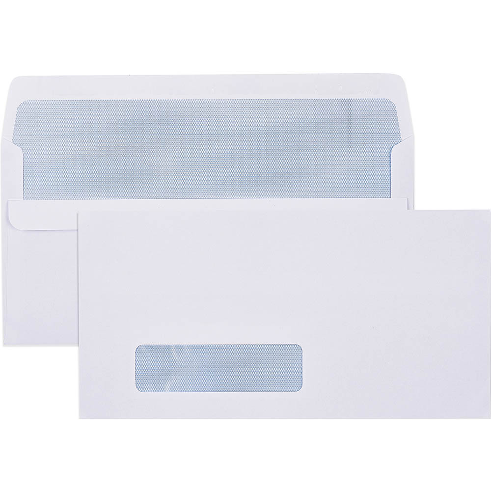 Image for CUMBERLAND DLX ENVELOPES SECRETIVE WALLET WINDOWFACE (28 X 95) SELF SEAL 80GSM 235 X 120MM WHITE BOX 500 from ALLBIZ Office Supplies