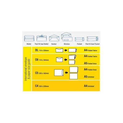 CUMBERLAND C4 ENVELOPES POCKET PLAINFACE STRIP SEAL EASY OPEN 80GSM 324 X 229MM WHITE BOX 250 |  | 7007691i