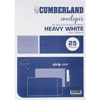 cumberland b4 envelopes pocket plainface strip seal 100gsm 353 x 250mm white pack 25