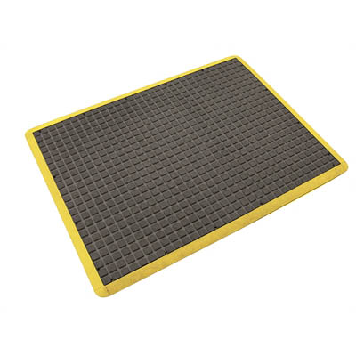 Image for AIR GRID ANTI-FATIGUE MAT 900 X 1200MM BLACK/YELLOW BORDER from Second Office