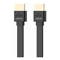 arkin hdmi 2.0 flat cable with ethernet 4k 18gbps 1m black